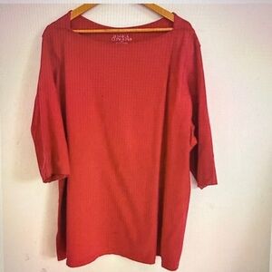 Jessica London Woman Pink Short Sleeve Round Neck Pullover Tunic Top Size 3X (30